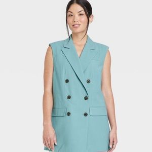 Women's Double Breasted Blazer Vest - A New Day